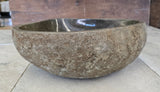 Handmade Natural Oval River Stone  Bathroom Basin  RS 2409074