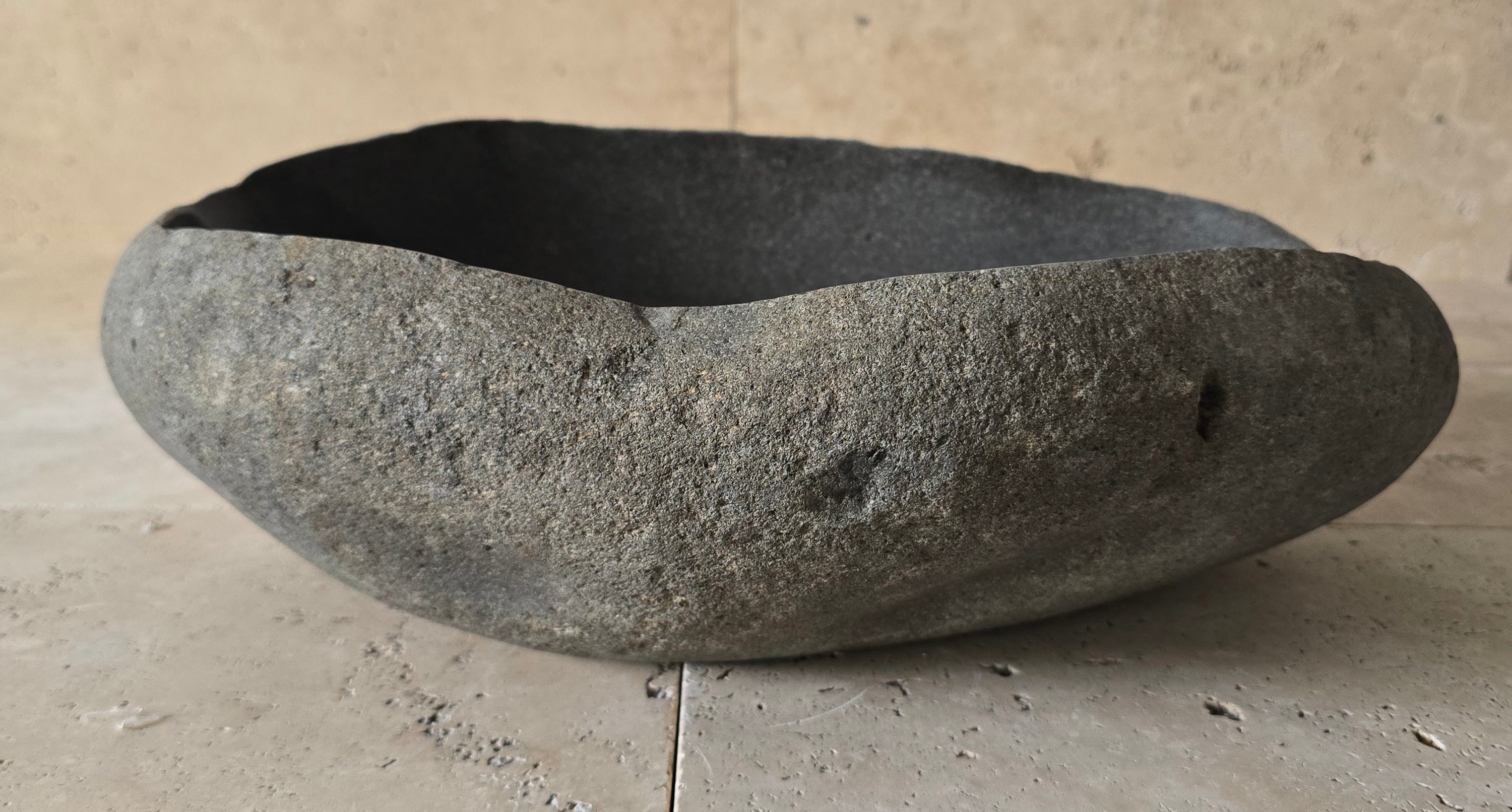 Handmade Natural Oval River Stone  Bathroom Basin  RVM 2409099