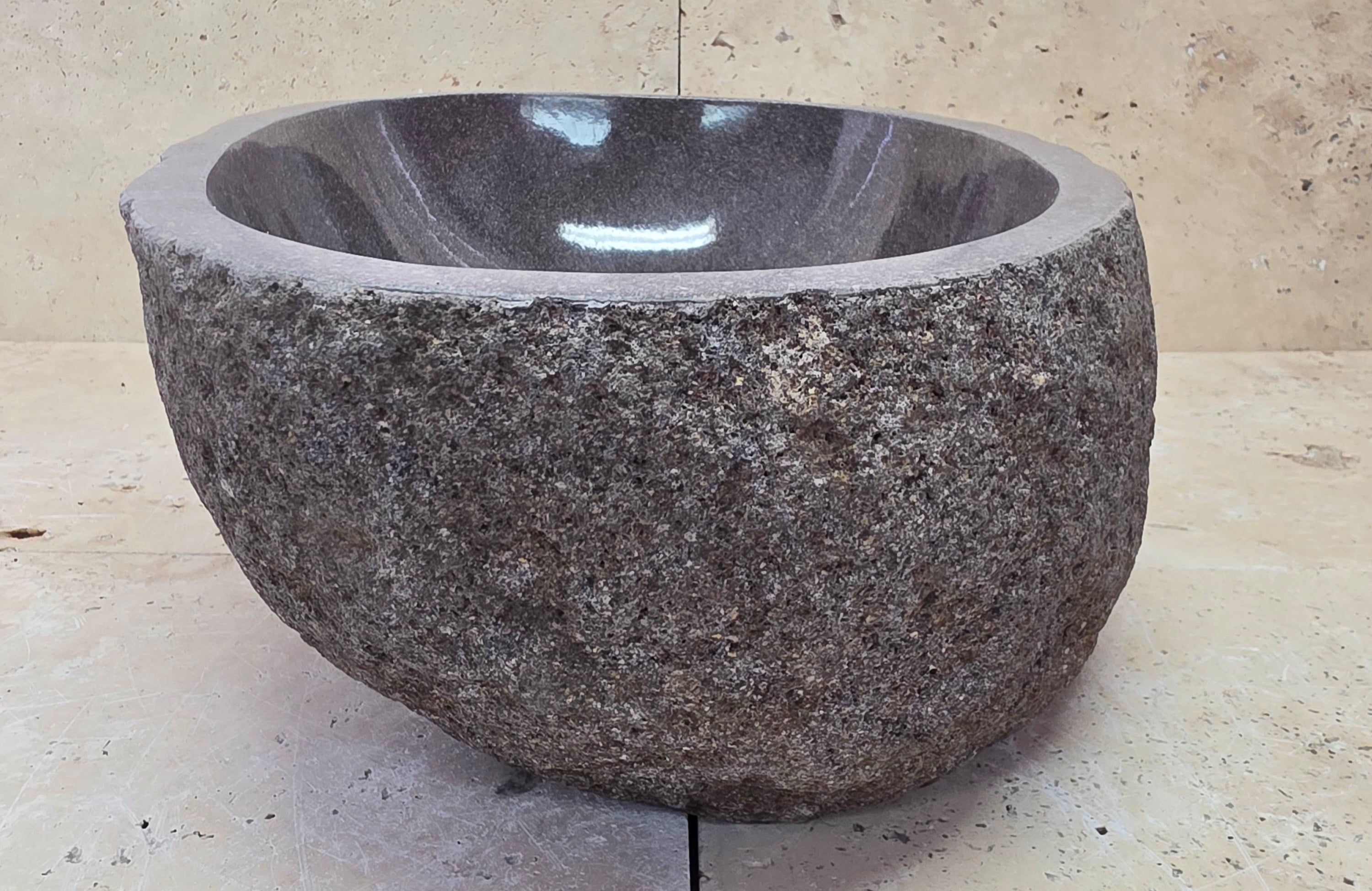 Handmade Natural Oval River Stone  Bathroom Basin  RM 25072009