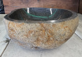 Handmade Natural Oval River Stone  Bathroom Basin  RM 2409070