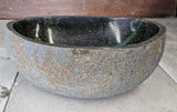 Handmade Natural Oval River Stone  Bathroom Basin  RS 2409140