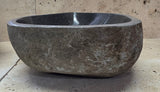 Handmade Natural Oval River Stone  Bathroom Basin TWIN SETS A & B RM 25072043