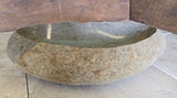 Handmade Natural Oval River Stone  Bathroom Basin  PHL 240911