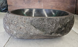 Handmade Natural Oval River Stone  Bathroom Basin  RS 24090113