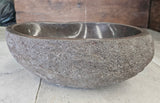 Handmade Natural Oval River Stone  Bathroom Basin  RS 2409057