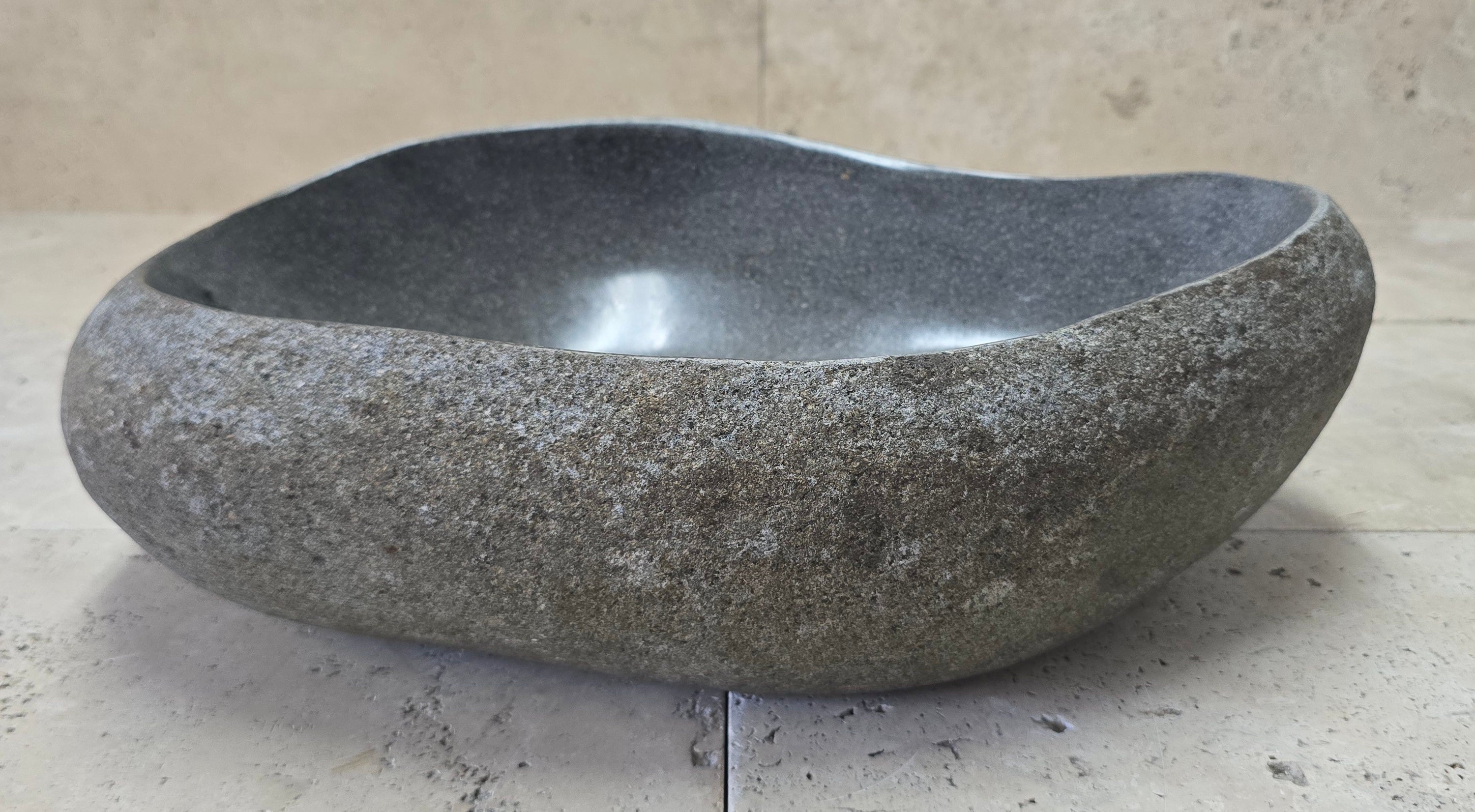 Handmade Natural Oval River Stone  Bathroom Basin  RVM 2409075