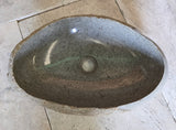 Handmade Natural Oval River Stone  Bathroom Basin  PHL 240911