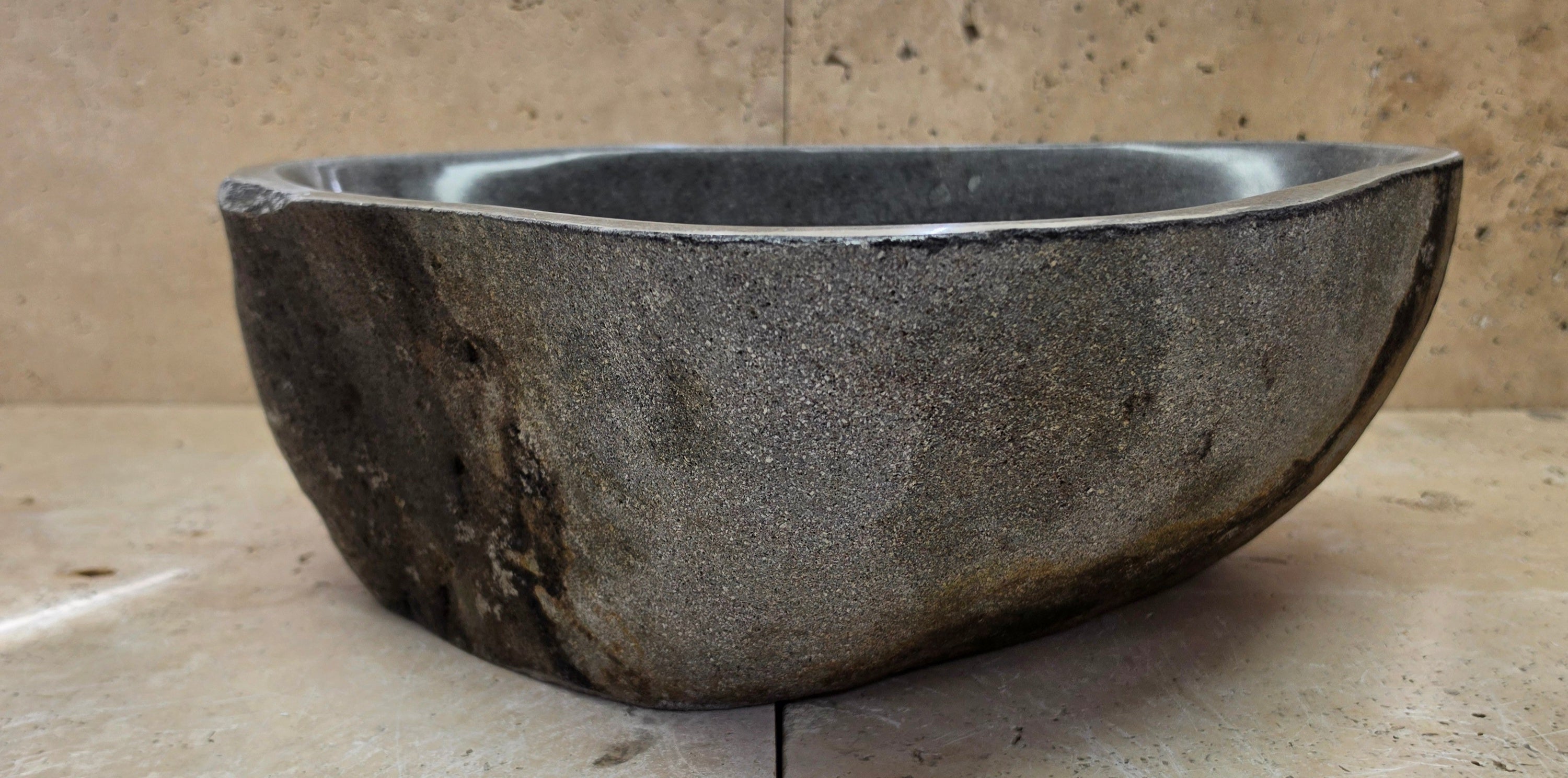Handmade Natural Oval River Stone  Bathroom Basin  RM 240928