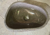 Handmade Natural Oval River Stone  Bathroom Basin  RS 2409053