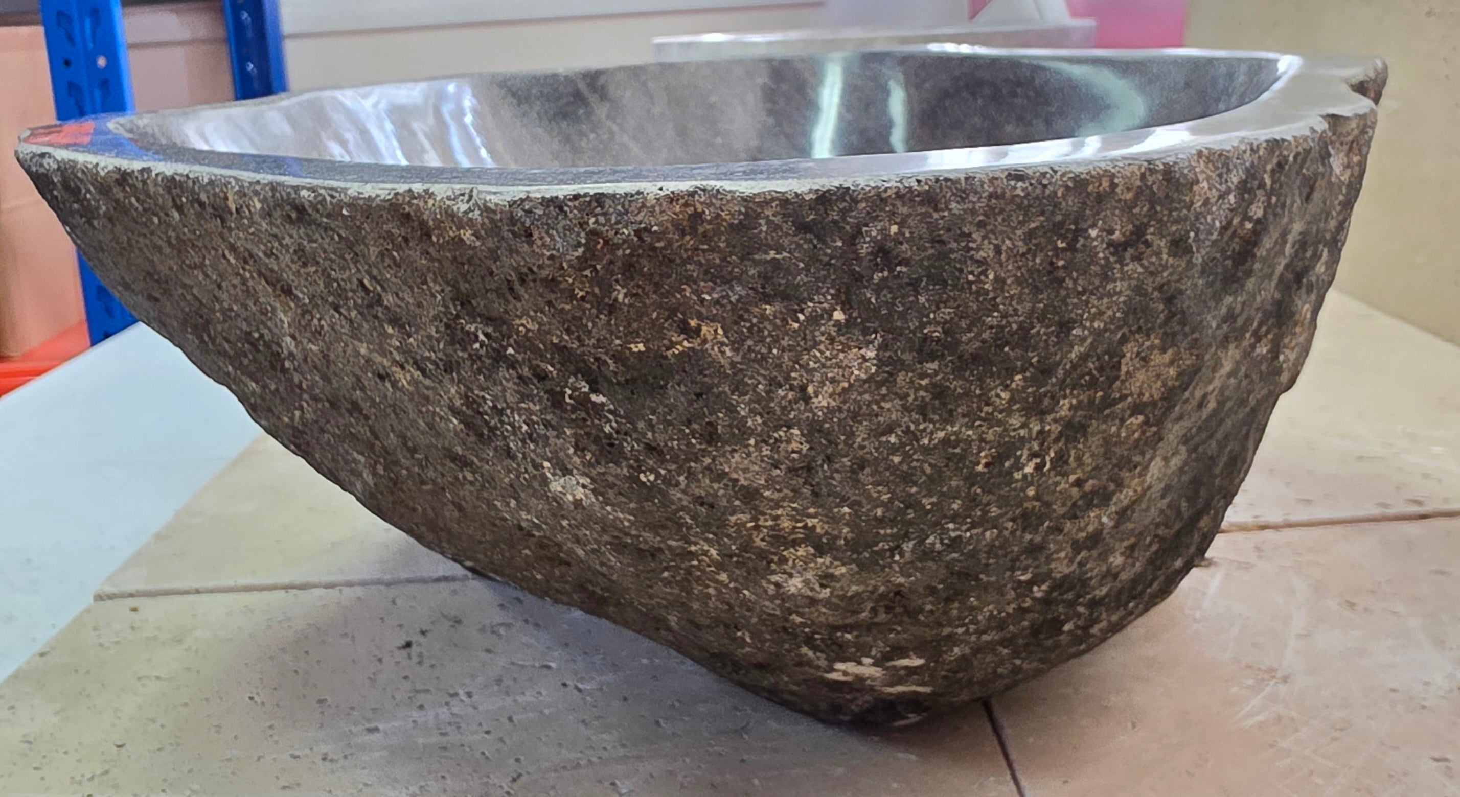 Handmade Natural Oval River Stone  Bathroom Basin  RM 25072019