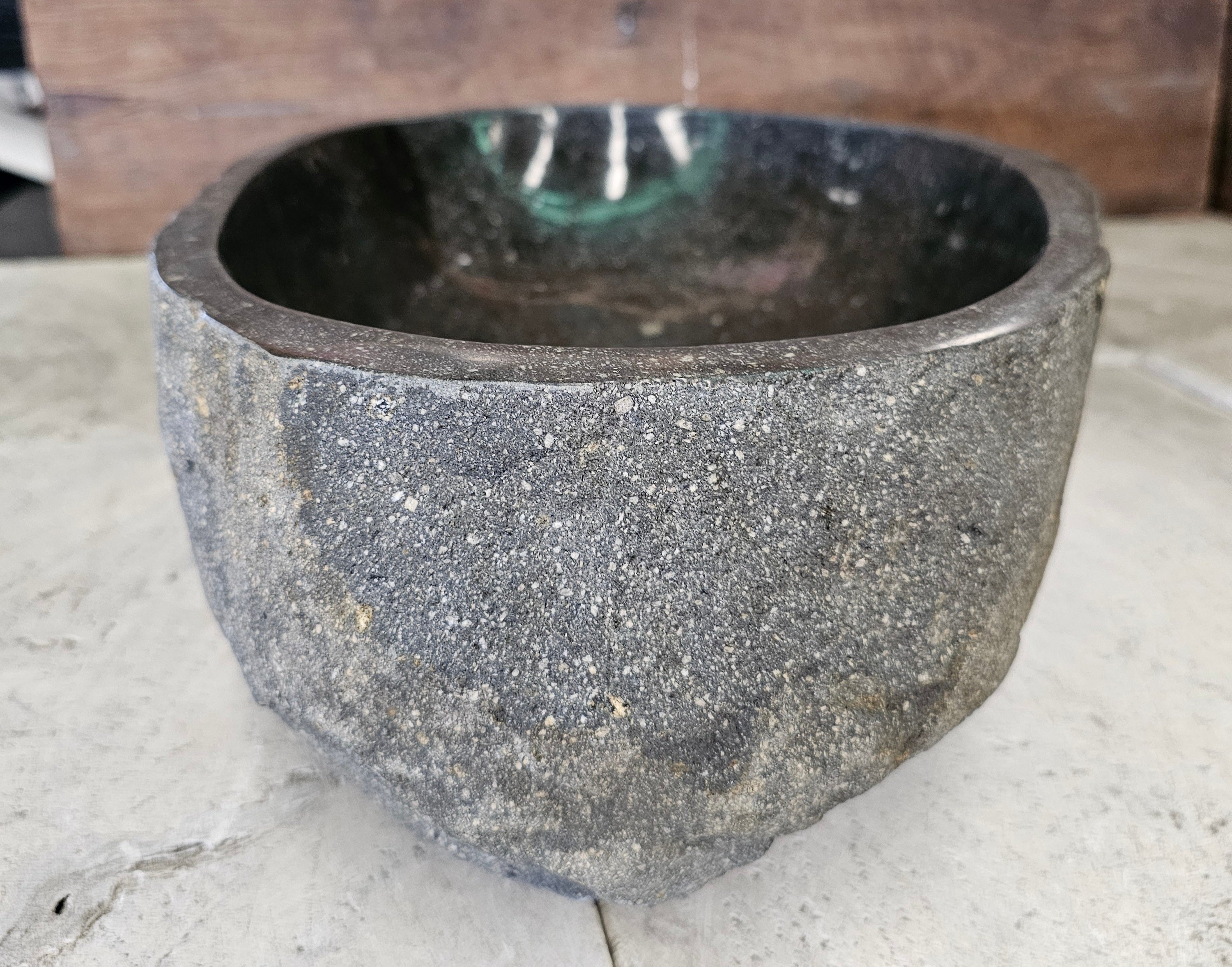 Handmade Natural Oval River Stone  Bathroom Basin  RL 240902