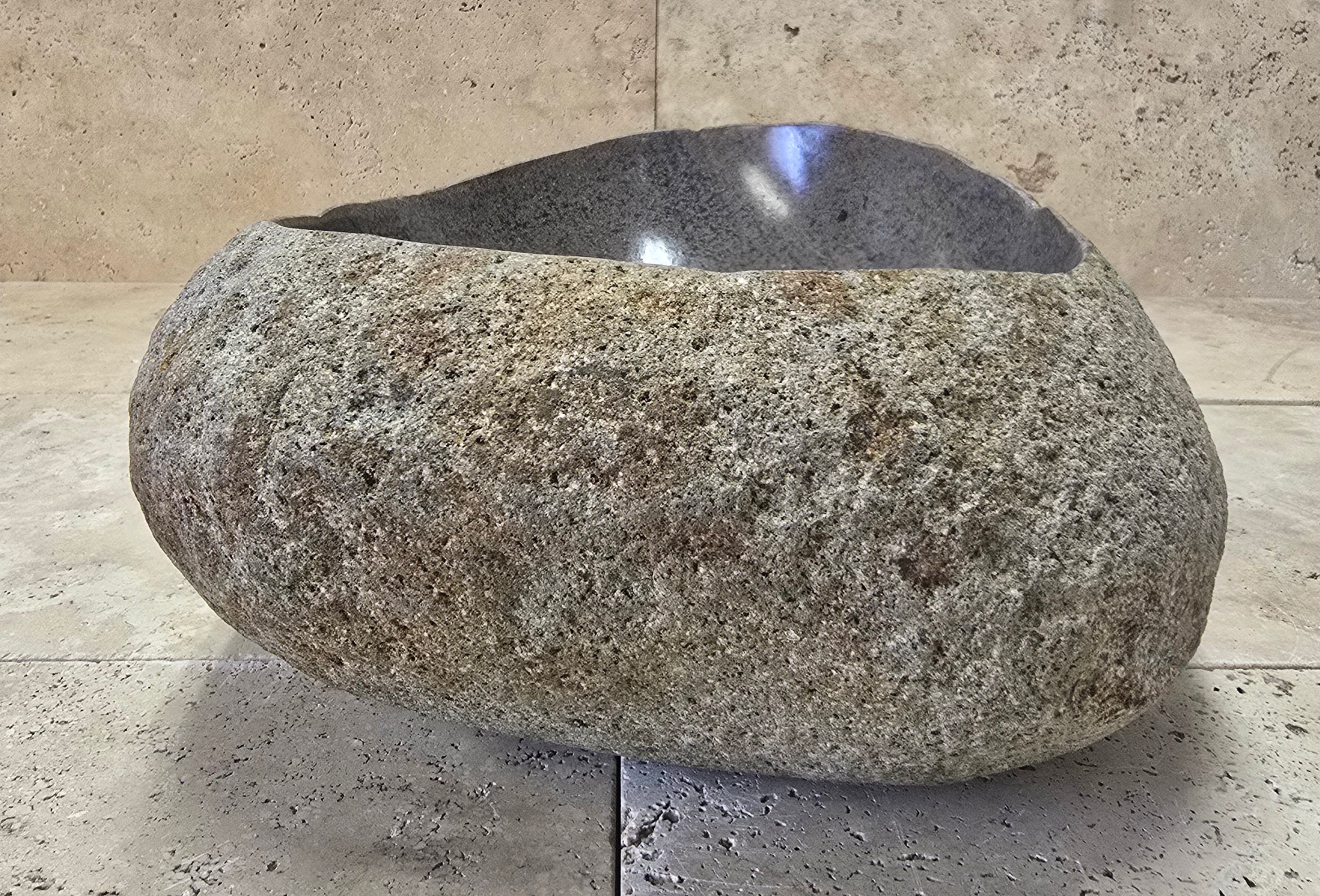 Handmade Natural Oval River Stone  Bathroom Basin  RVM 2409029