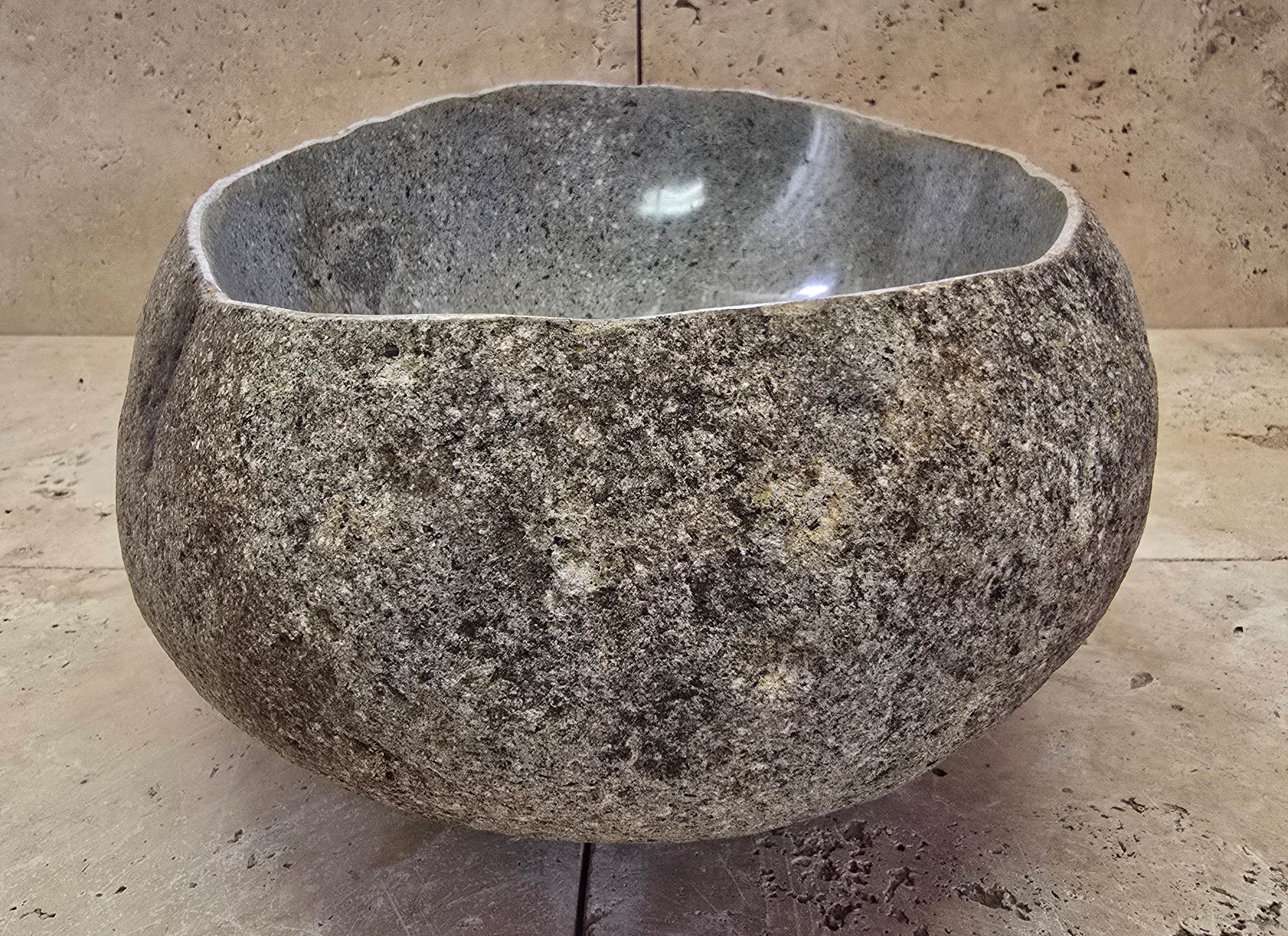 Handmade Natural Oval River Stone  Bathroom Basin  RVM 2409006