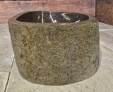 Handmade Natural Oval River Stone  Bathroom Basin  RS 2409107