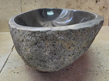 Handmade Natural Oval River Stone  Bathroom Basin LARGE TWIN SETS A & B RL 25072024