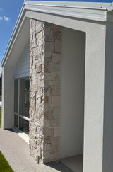 Natural Stone Wall Cladding Free Form - Loose Stone -  White Sandstone Castle Shape