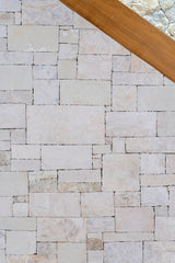 SAMPLE - Free Form Loose Stone Crazy Paver -  White Sandstone Castle Shape