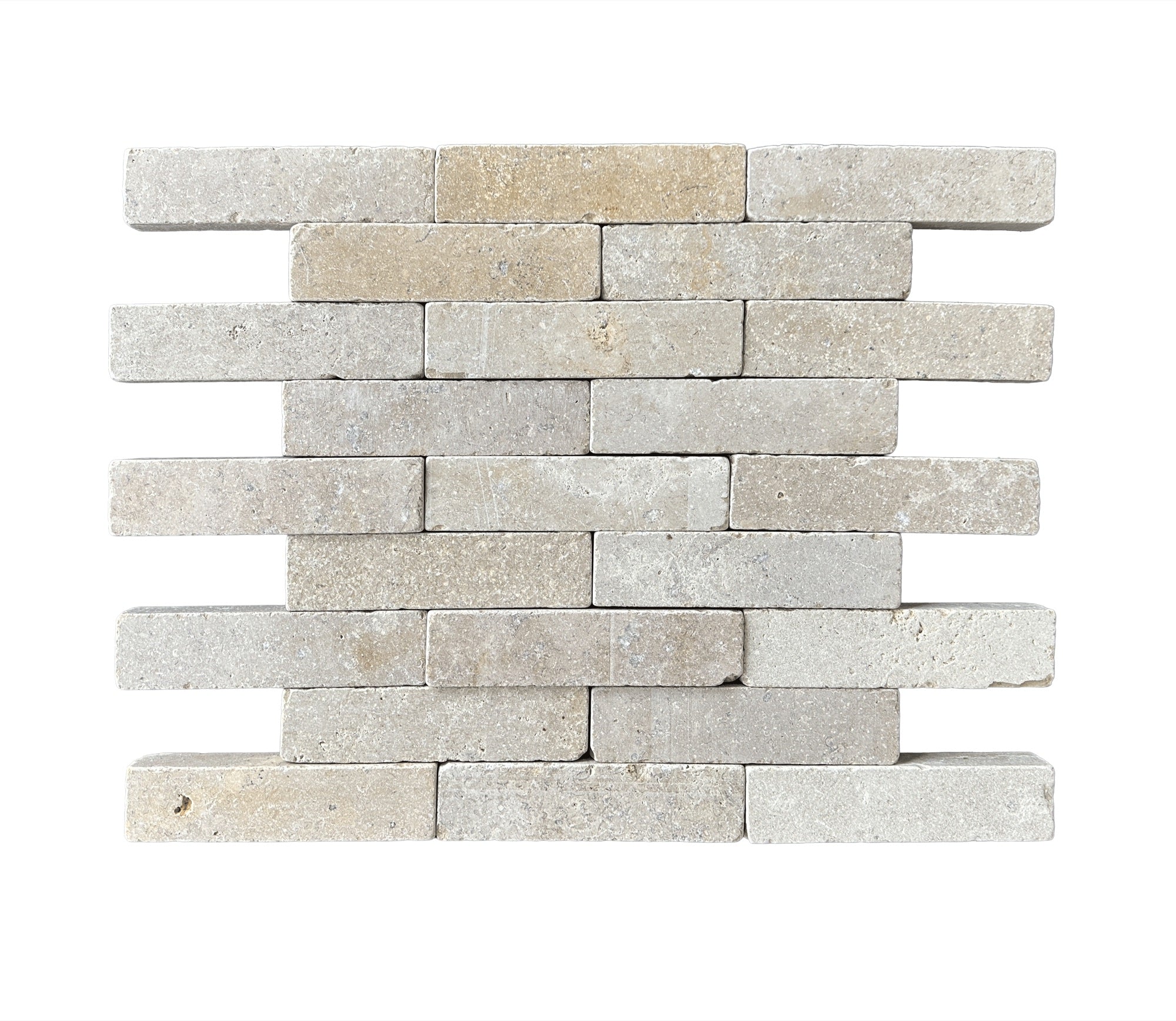 Sinai Pearl Limestone Kit Kat Natural Tiles, 200x50x30mm sandblasted