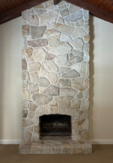 Natural Stone Wall Cladding Free Form - Loose Stone - White Beige Blend