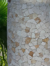 Natural Stone Wall Cladding Free Form - Loose Stone - White Brown Mix Rustic Sandstone Random