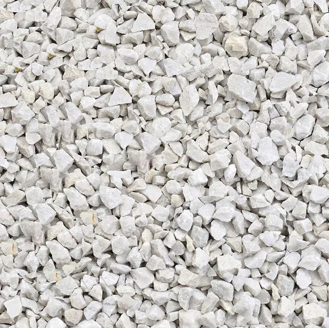 Natural Landscaping Pebbles 20kg Bags - White Crushed Stone