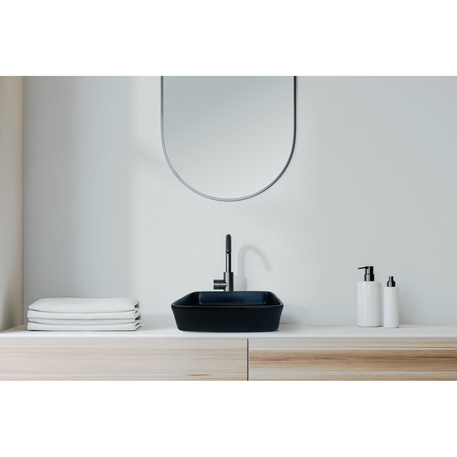 Rectangular Concrete Bathroom Vanity Wash Basin EF23 Stone and Rock