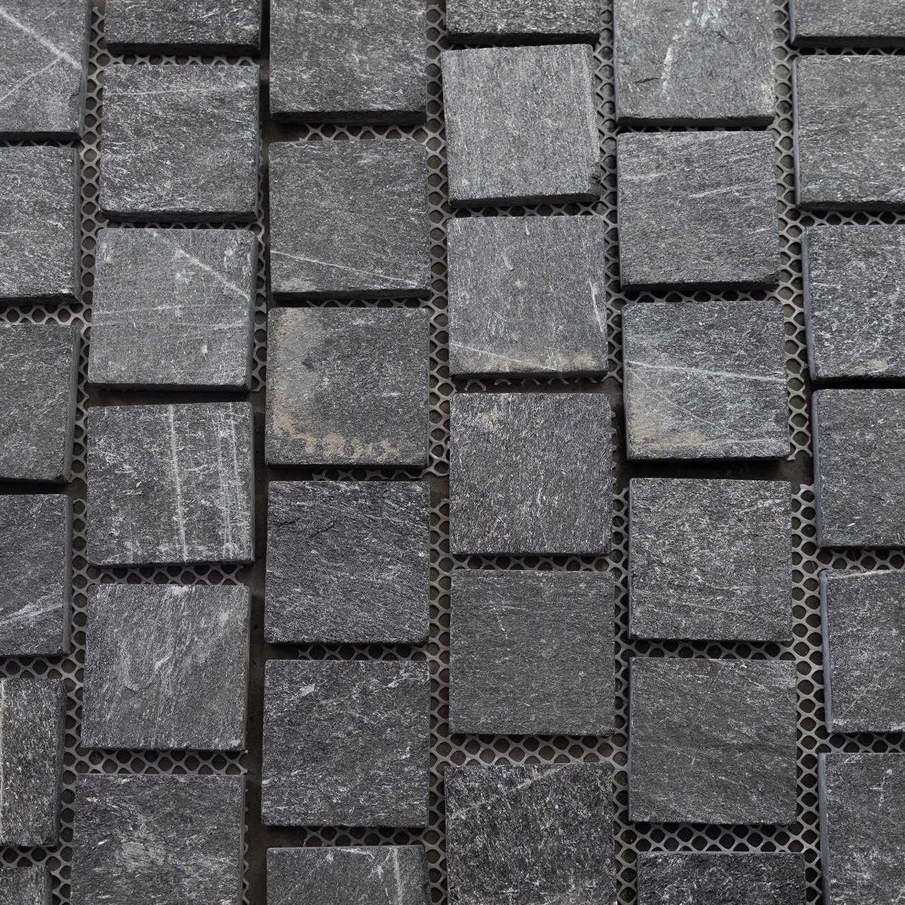 Tile Backing Mesh Mesh Backing Granite Cobblestone Pavers - Black – Stone and Rock