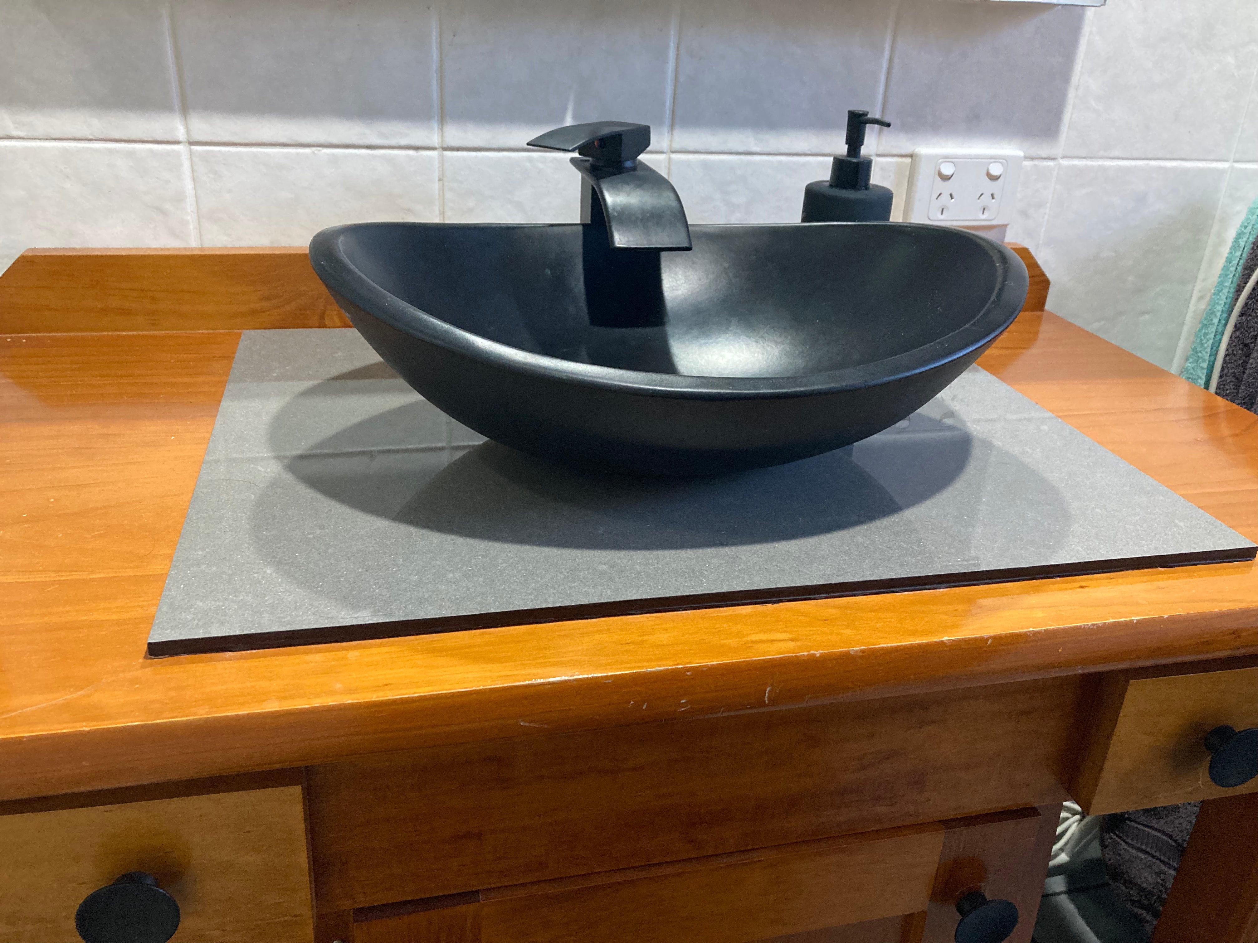 Oval Concrete Bathroom Vanity Wash Basin EF31 Stone and Rock
